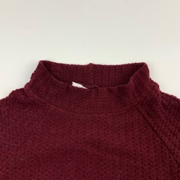 Decree Sweater Womens Small High Neck Open Shoulder Long Sleeve Red - Picture 3 of 6